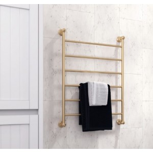 Lillian Heated Towel Rail, 600 x 808mm, Urban Brass 6 Bars